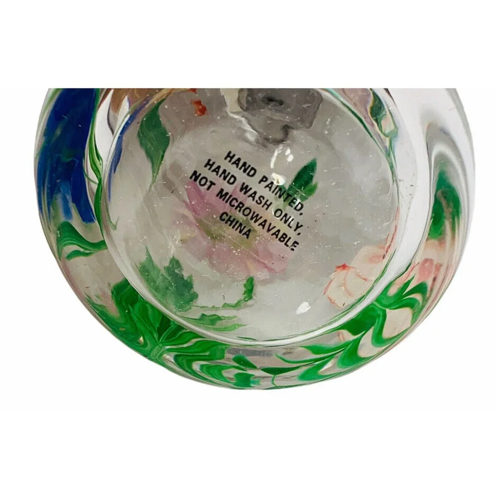 NEW Royal Danube Hand Painted Floral Crystal China Oil‎ and Vinegar Cruets 7.5